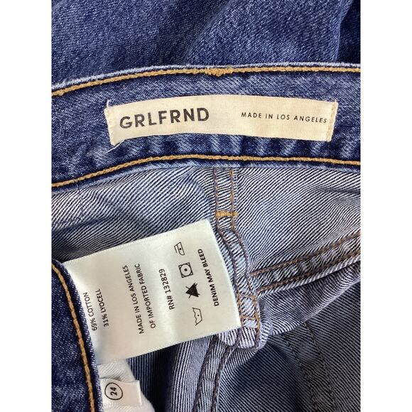 Grlfrnd 'Lex' Blue Cargo Denim Jeans Size 24 - Picture 4 of 4